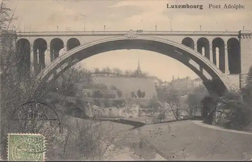 Luxembourg, Pont Adolphe, gelaufen 1912