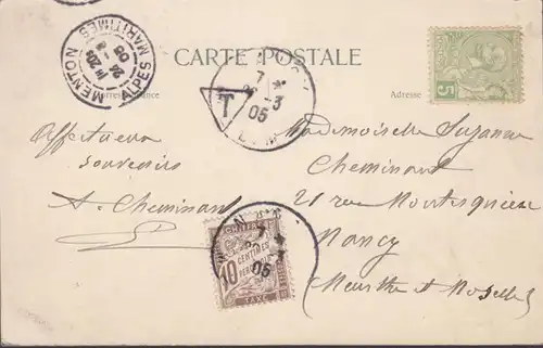 Monte Carlo, Cafe de Paris, gelaufen 1905