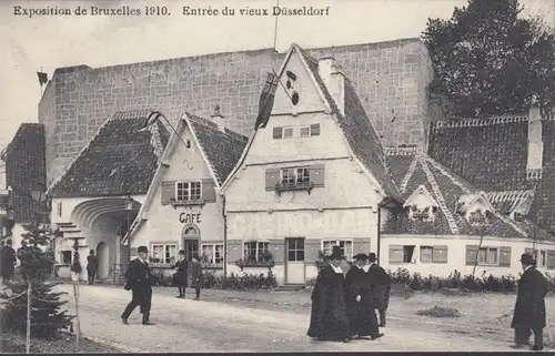 Exposition de Bruxelles 1910, Entrée du vieux Düsseldorf, circulé  1910