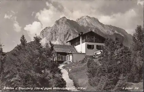 St. Anton am Kranzberg gegen Wettersteinspitze, gelaufen 1955