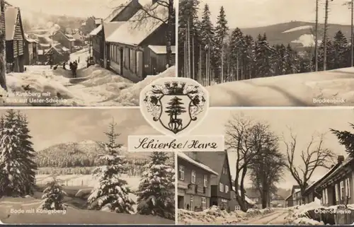 Schierke, Am Kirchberg, Königsberg, Ober Schierke, ungelaufen- datiert 1958