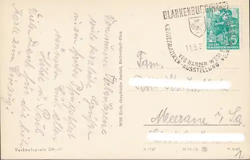 Schierke, Wernigerode, Stadtansicht, gelaufen 196?