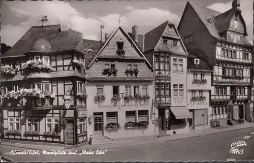 Adenau, Marktplatz und Blaue Ecke, ungelaufen