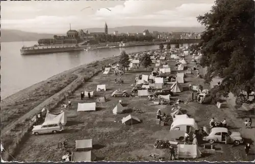 Koblenz, Campingplatz Deutsches Eck, gelaufen 1965