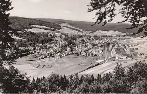 Bad Berleburg, Kneippkurort, Blick vom Limburg, gelaufen 1957