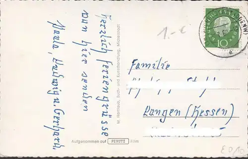 Michelstadt, Rathaus, gelaufen 1960