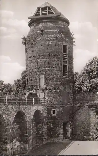 Zons am Rhein, Alte Mühle an der Stadtmauer, gelaufen