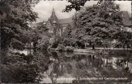 Oldenburg, jardin du château avec palais de justice, couru en 1965