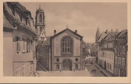 CPA Sélestat, Schlettstadt, Kornmarkt und Stadtbibliothek, non circulé