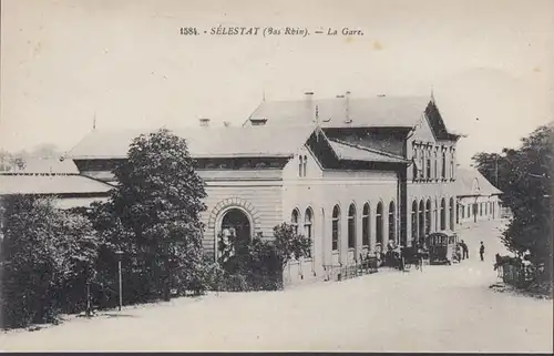 CPA Sélestat, La Gare, non circulé