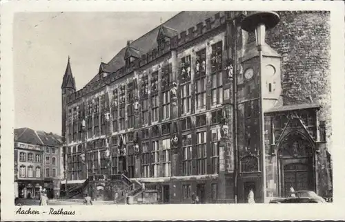 Aachen, Rathaus, gelaufen 1959