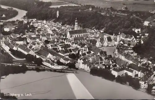 Landsberg am Lech, Fliegeraufnahme, gelaufen 1957