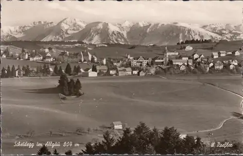 Scheidegg dans l'Allgäu, vue de la ville, couru en 1959