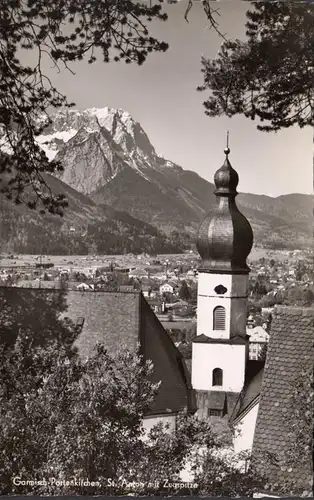 Garmisch-Partenkirchen, St. Anton mit Zugspitze, ungelaufen