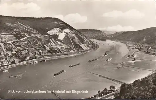 Trechtingshausen, vue de la Maison Suisse à la vallée du Rhin avec Bingerloch, couru