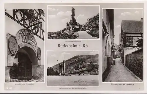 Rüdesheim, Drosselgasse, Drosselhof, Denkmal, Mäuseturm, ungelaufen