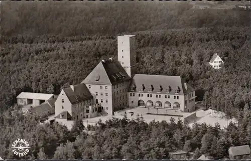 Ebermannstadt, Burg Feuerstein, Fliegeraufnahme, gelaufen