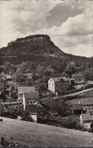 Königstein, Festung Königstein von Plattendorf, gelaufen