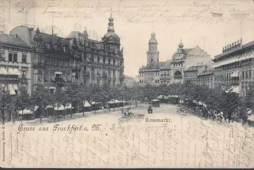 Gruss aus Frankfurt, Rossmarkt, gelaufen 1898