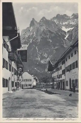 Mittenwald, sous-marché avec Karwendel, incurvée