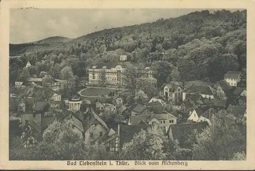 Bad Liebenstein, vue sur la ville, couru en 1928