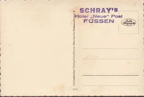 Pieds avec pigeon, Schray's Hotel Nouveau Post, inachevé