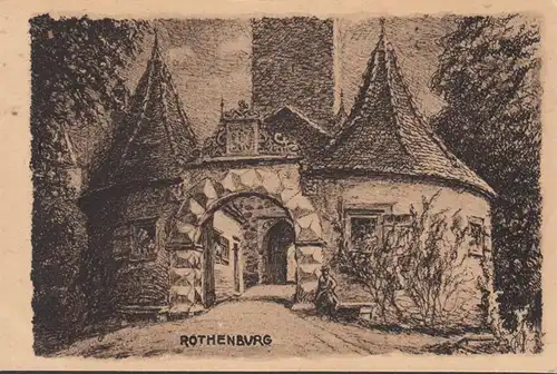 Rothenburg o.d. Tauber, Porte du château, non-fréquent