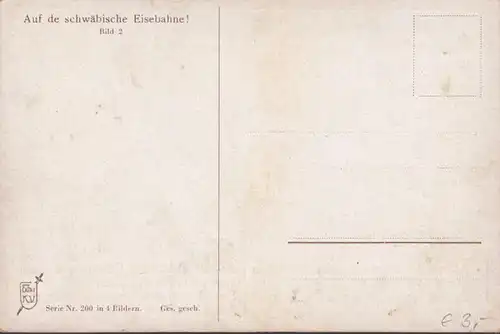 Auf die schwäbische Eisenbahne, düfet Küh und Öchsle fahre, Hans Böttcher, ungelaufen