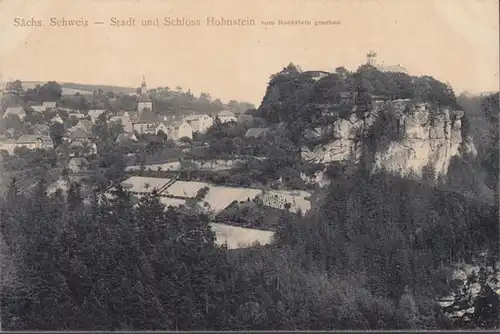 Hohnstein, ville et château, incurvé