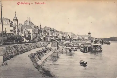 Rüdesheim, Rheinpartie, gelaufen 1907