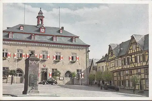 Linz am Rhein, Marktplatz mit Rathaus, ungelaufen