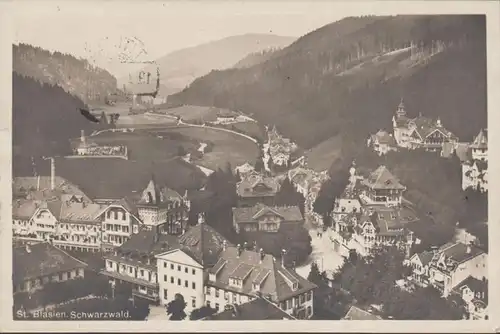St.Blasien, Stadtansicht, gelaufen 1919