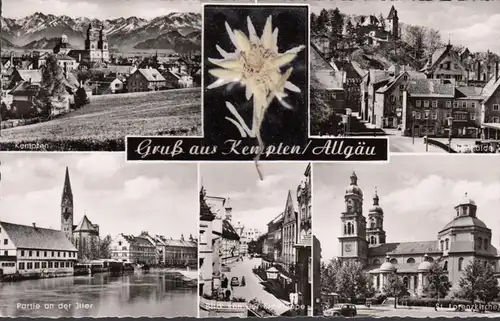 Gruß aus Kempten, Echtes Edelweiss, Mehrbild, ungelaufen