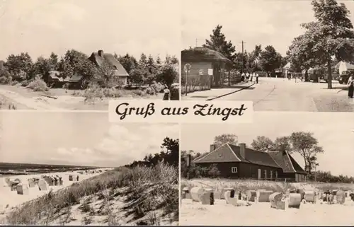 Gruß aus Zingst, Mehrbild, gelaufen 1958