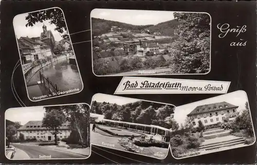 Salutation de Bad Salzdetfurth, route principale, Solbad, Kurpark, Auberge de jeunesse, incurvée