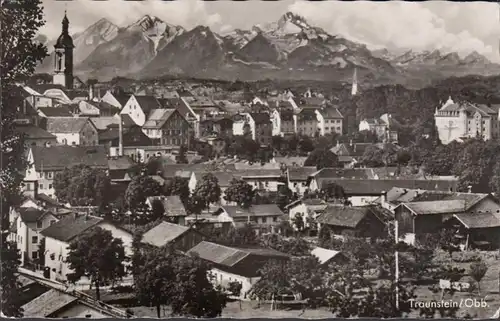 Traunstein, vue de la ville, couru en 1964