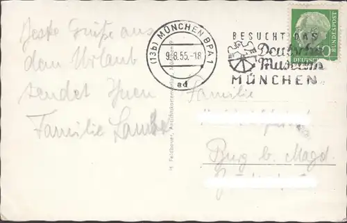 Traunstein, Stadtansicht, gelaufen 1964