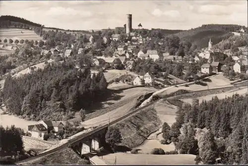 Bad Lobenstein, vue du Geyersberg, couru en 1964