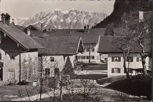 Flintsbach am Inn avec les monts Kaiser et Ruine Falkenstein, couru en 1954