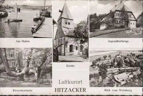 Hitzacker, Au port, auberge de jeunesse, église, châtaigne, incurvée