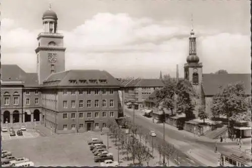 Witten, Markplatz mit Rathaus und Johanniskirche, gelaufen
