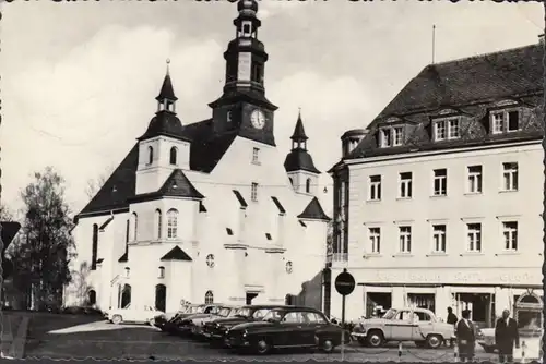 Reichenbach, Trinitatiskirche, Tabakwaren und Kaffee, gelaufen