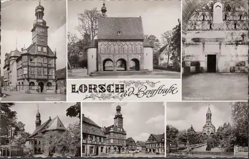Lorsch, hôtel de ville, place du marché, Église, monastère, couru 1965