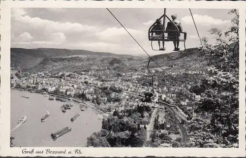 Salutation de Boppard, vue sur la ville, téléphérique, incurvée