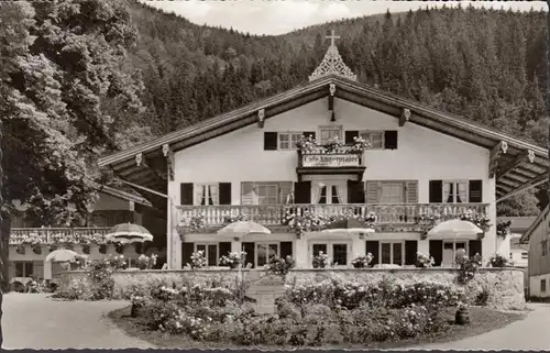Rottach-Egern, Cafe, Restaurant, Pension Angermaier, ungelaufen- datiert 1968