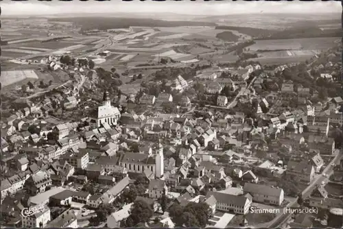 Simmern, Fliegeraufnahme, ungelaufen- datiert 1966