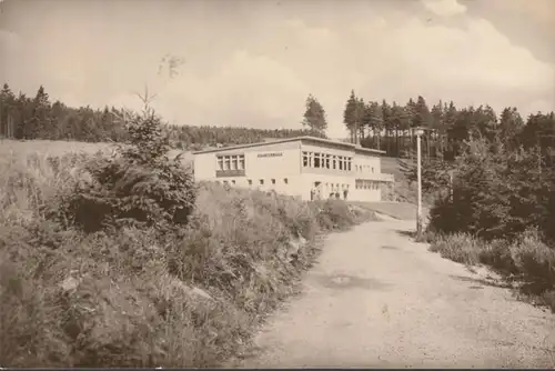 Oberhof, Schanzenbaude am Grenzadler, gelaufen 1969
