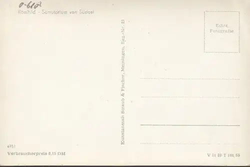 Römhild, Sanatorium von Südost, ungelaufen