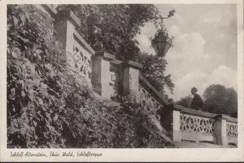 Bad Liebenstein, Schloß Altenstein, Schloßtreppe, gelaufen 1954