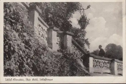 Bad Liebenstein, Schloss Altenstein , escalier de serrure, couru 1954